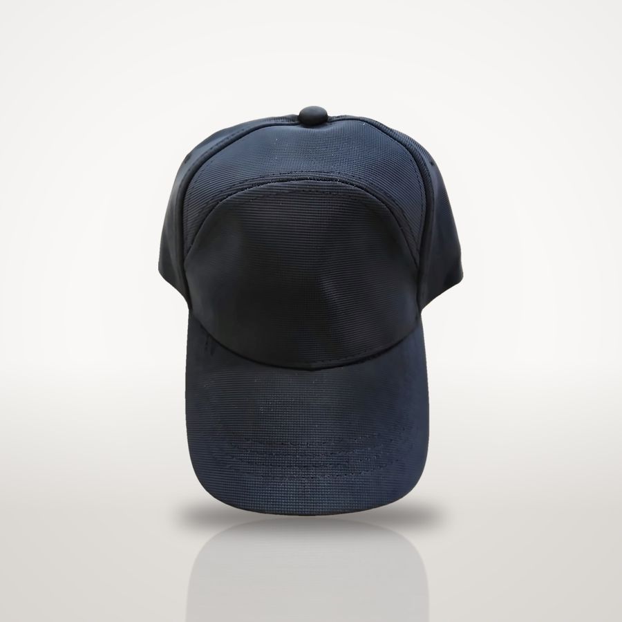Navy 7-panel cap, front view