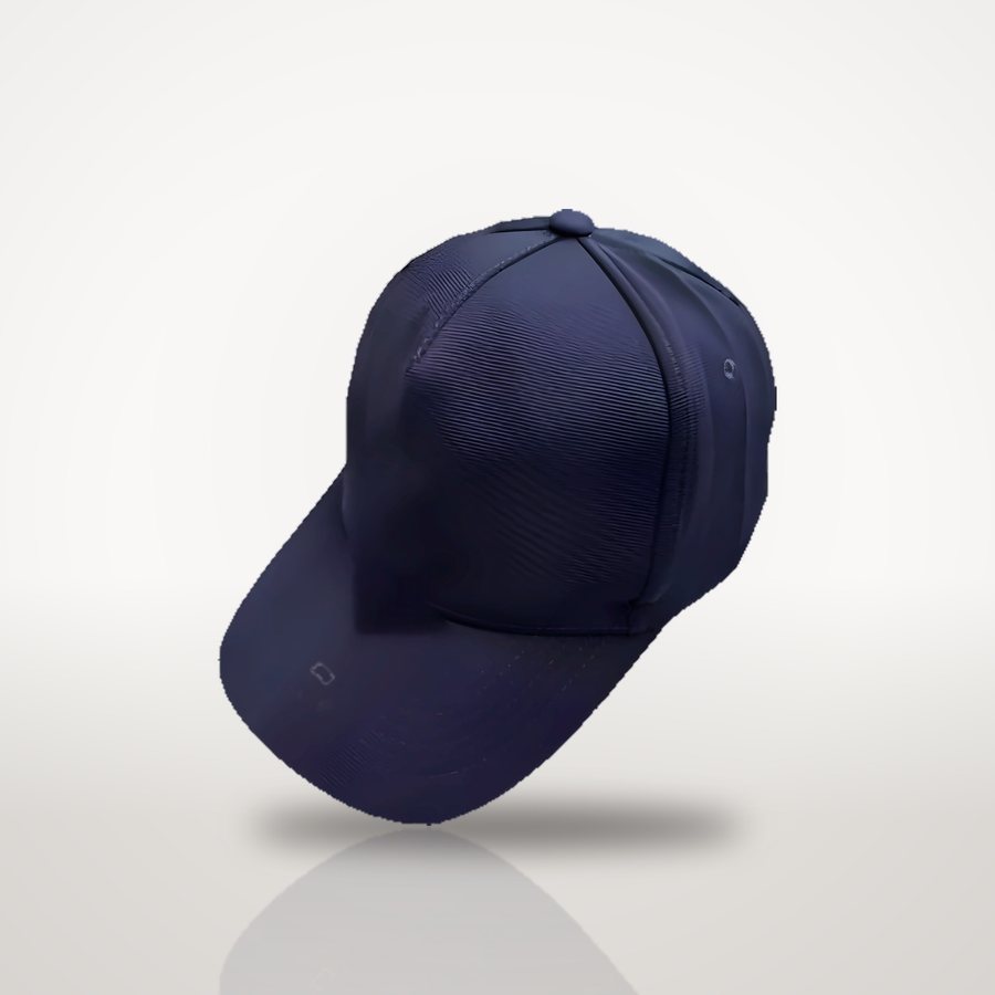 Navy a-frame cap, front view