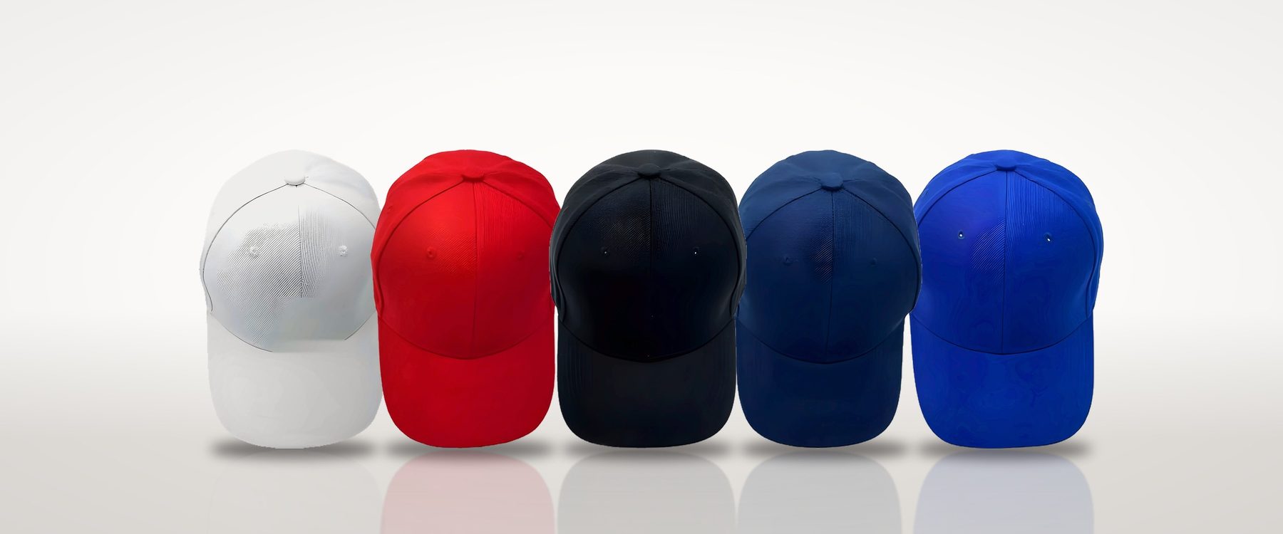 Premium caps in 5 colours