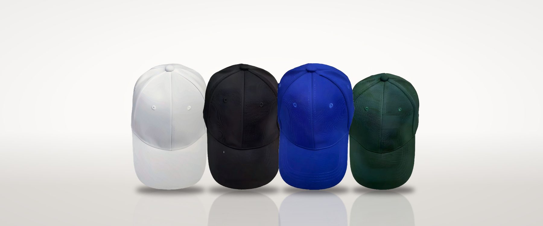 Structured caps in 4 colours