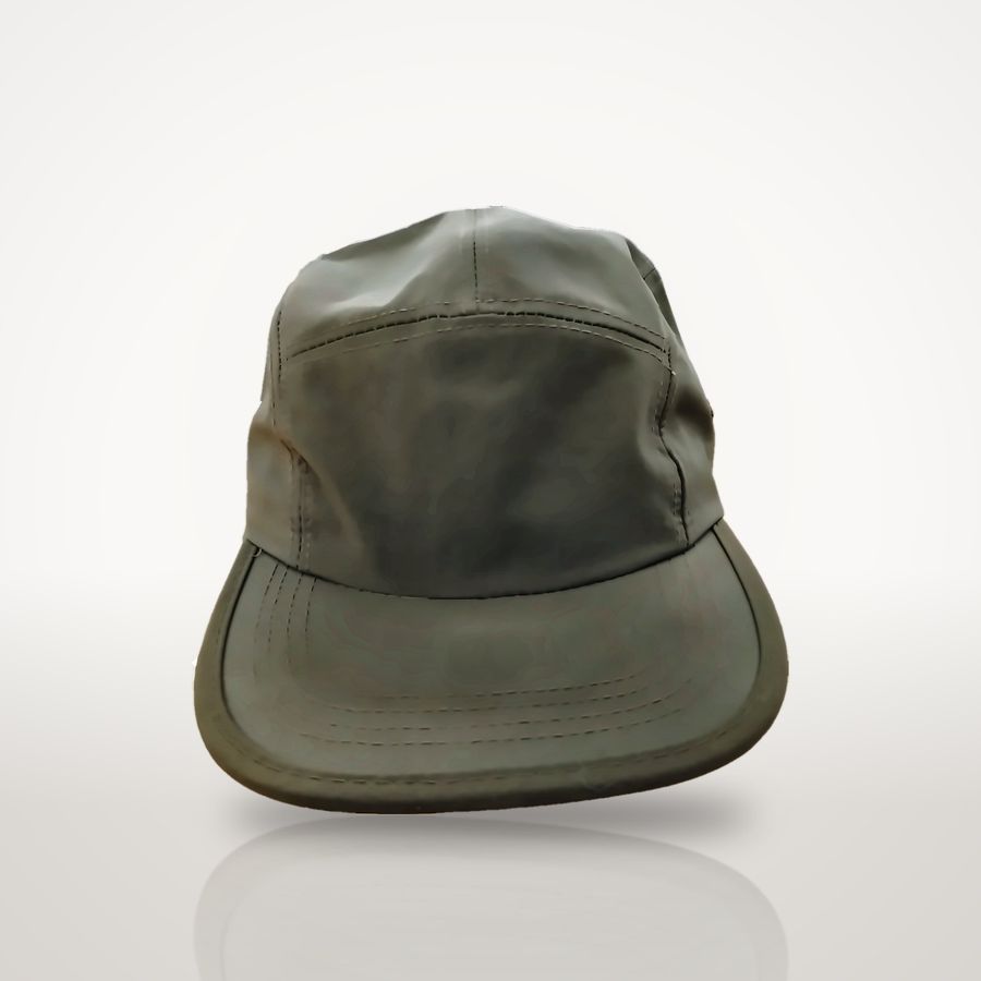 Olive camper cap, front view
