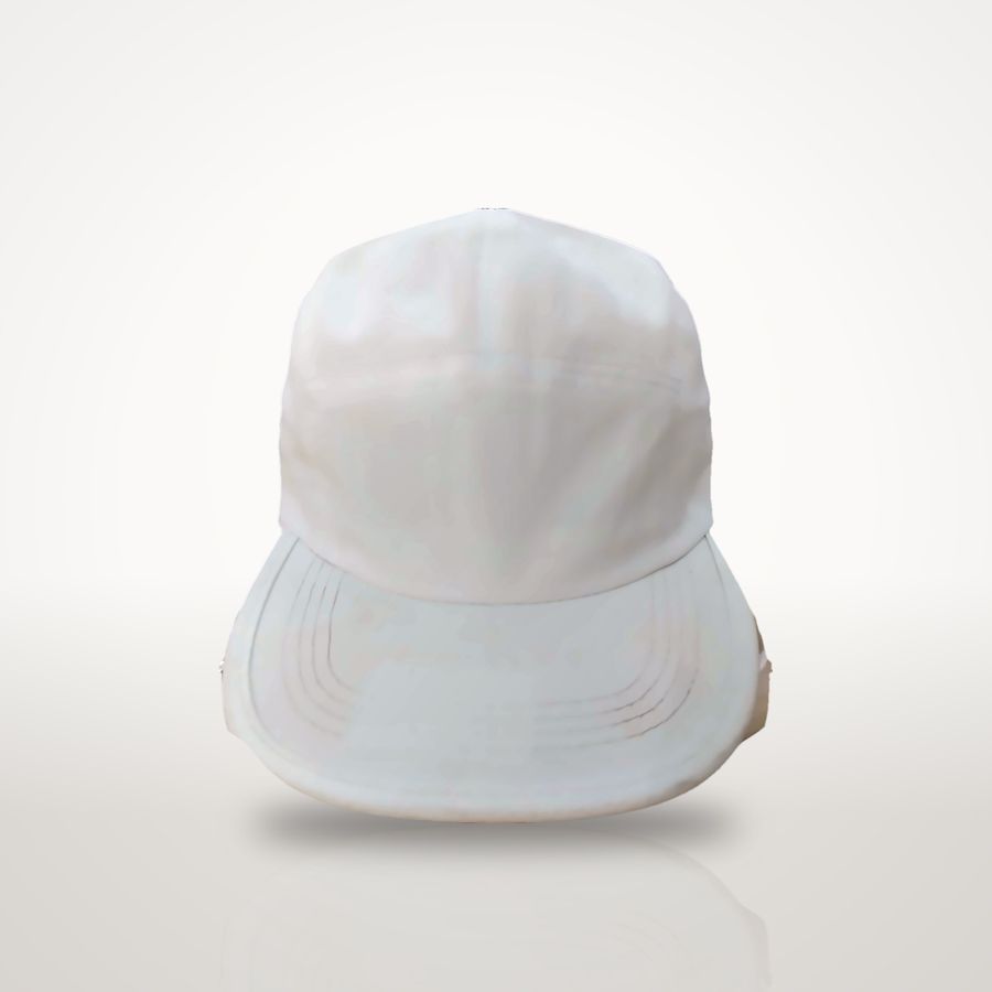 White camper cap, front view
