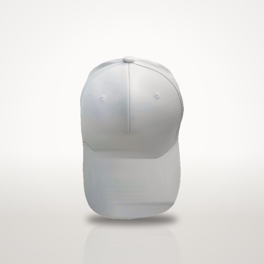 White cotton cap, front view