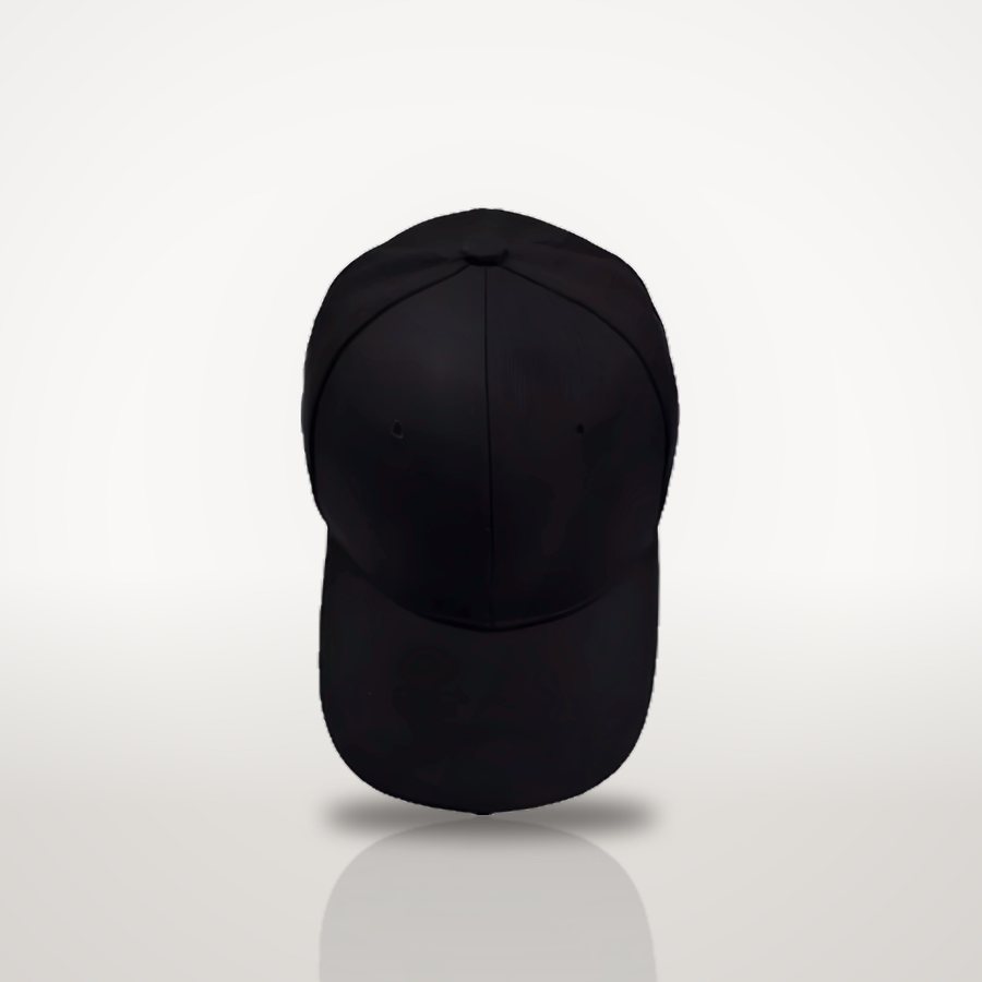 Black everyday cap, front view