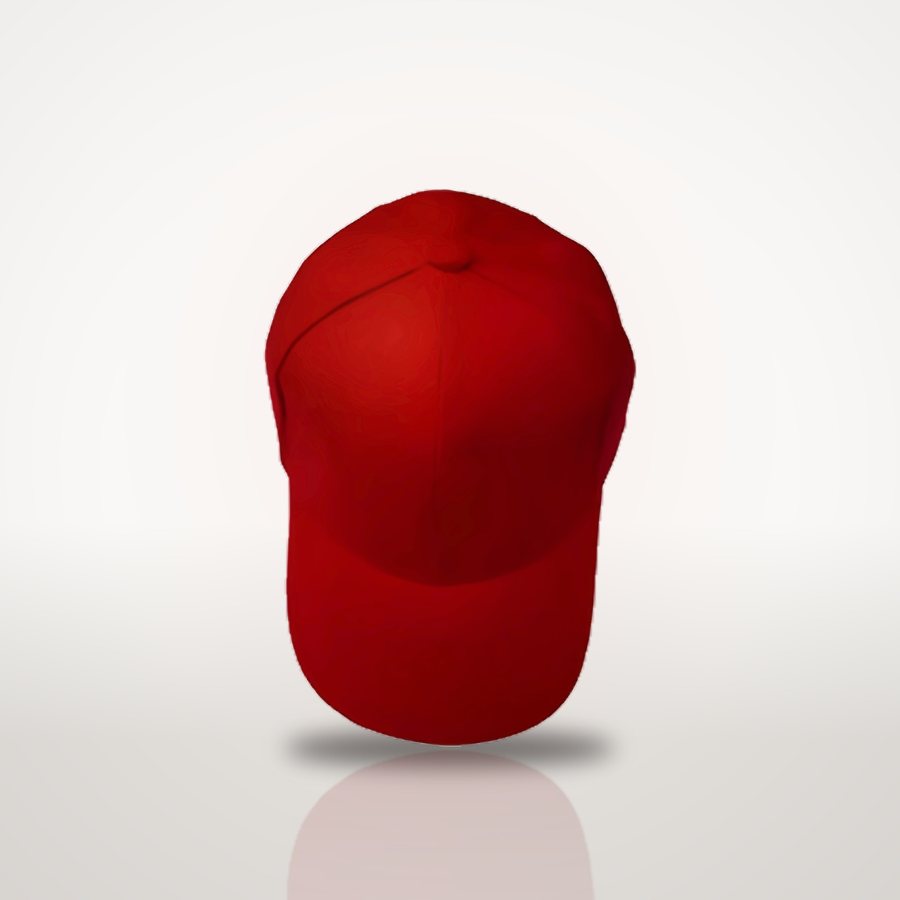 Red everyday cap, front view