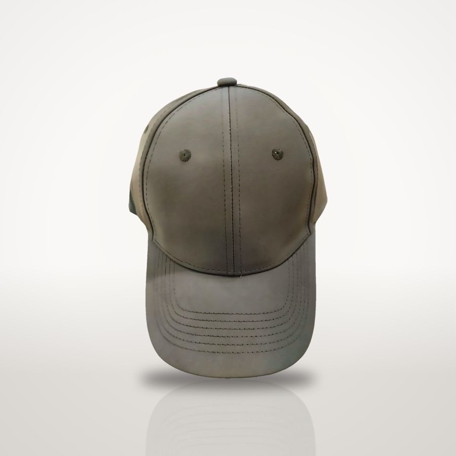 Olive performance cap, front view