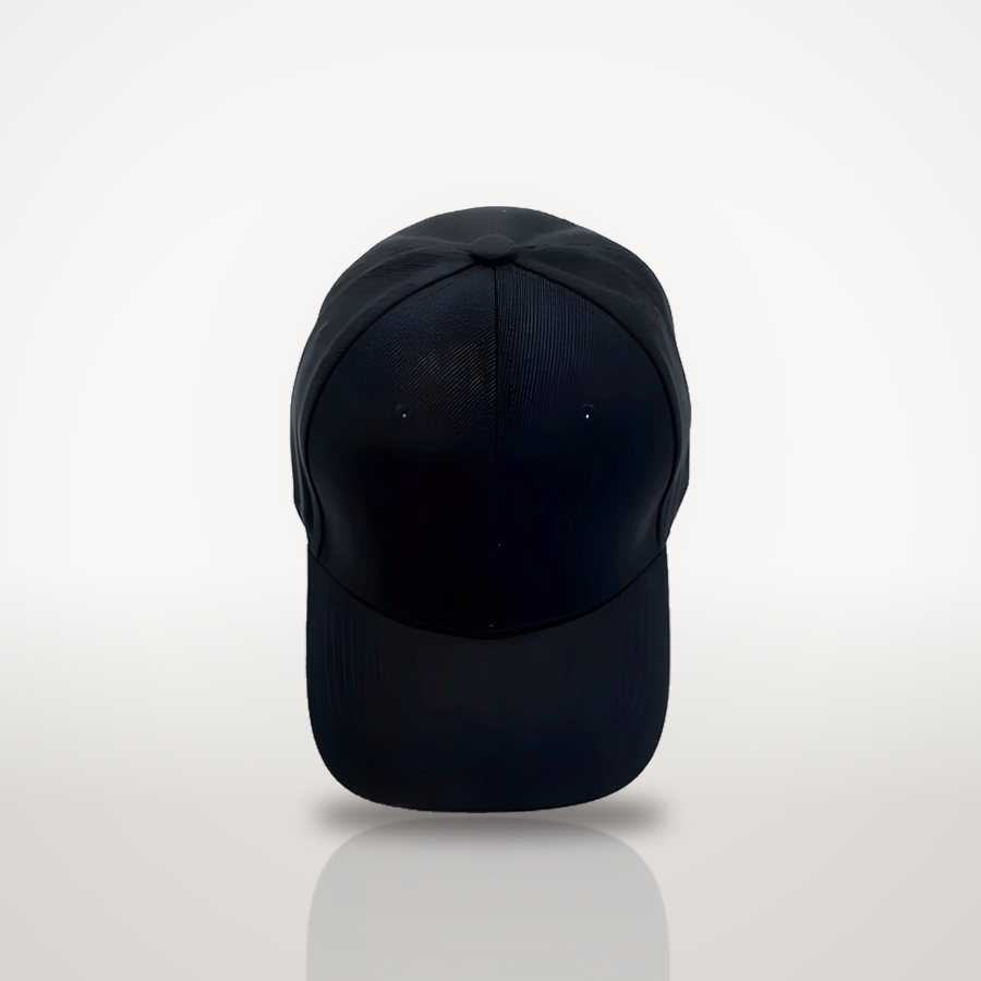 Black premium cap, front view