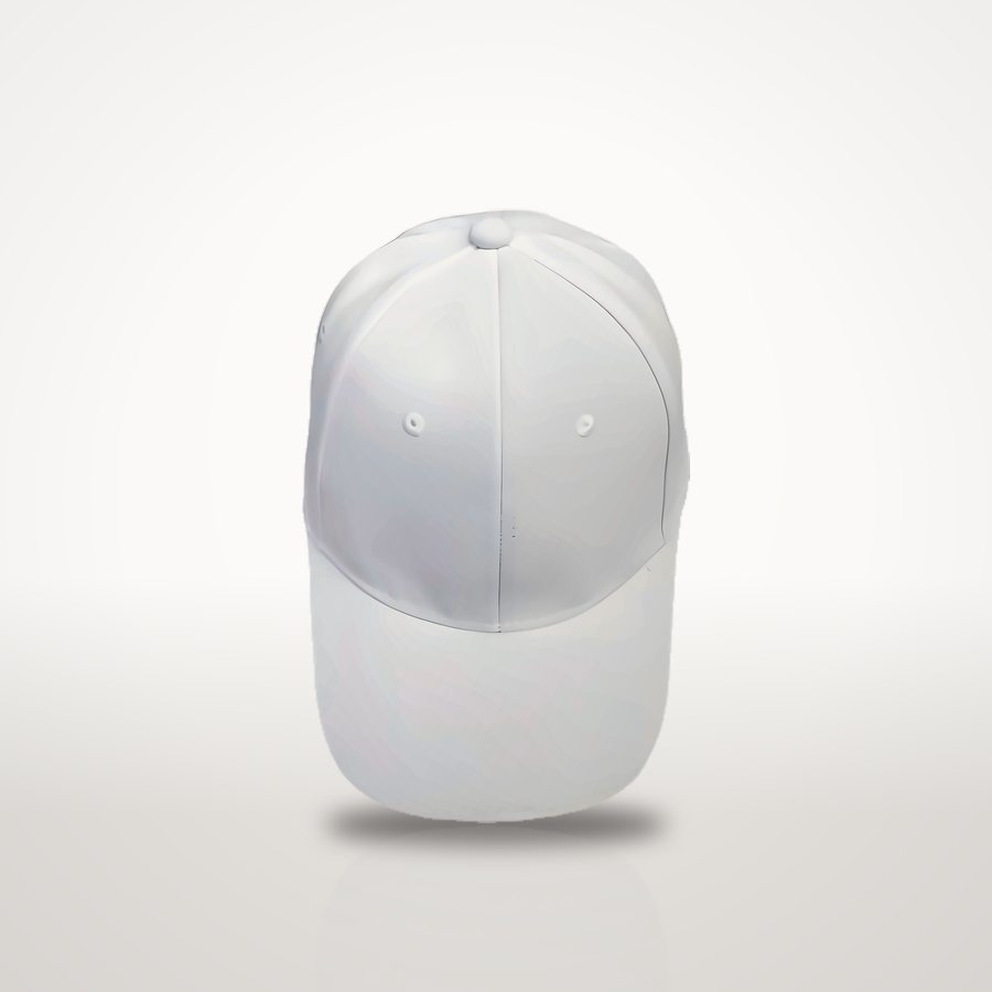 White structured cap, front view
