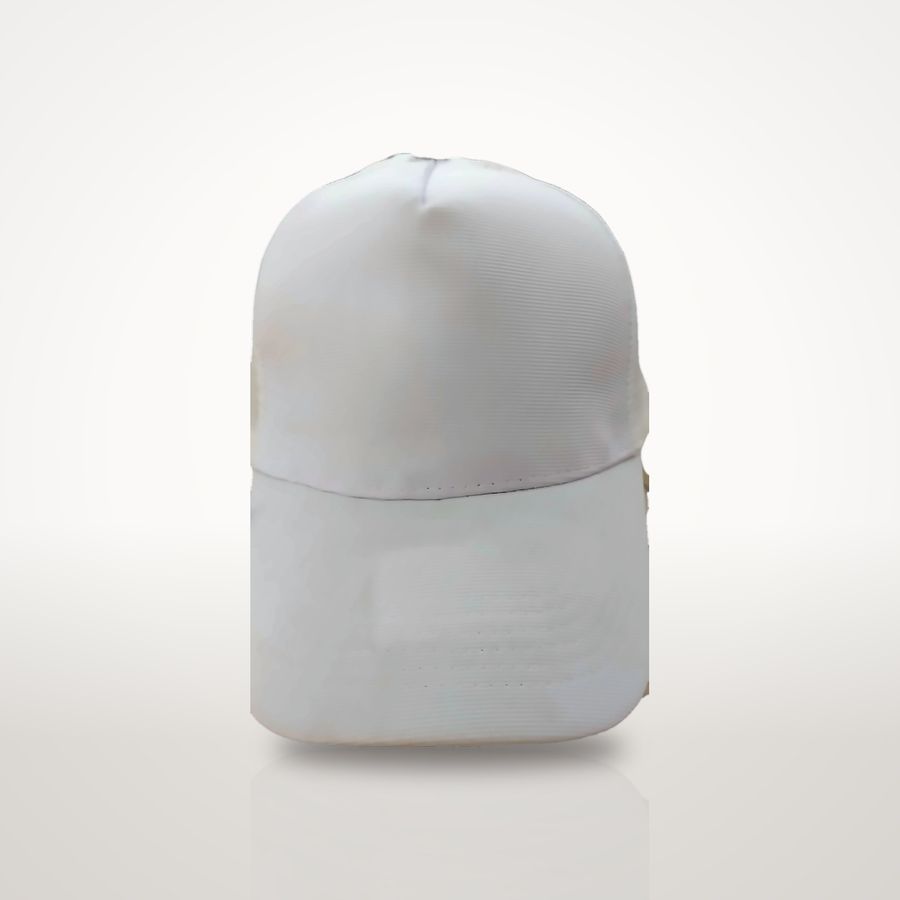 White trucker cap, front view