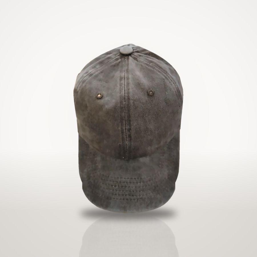 Brown washed cap, front view