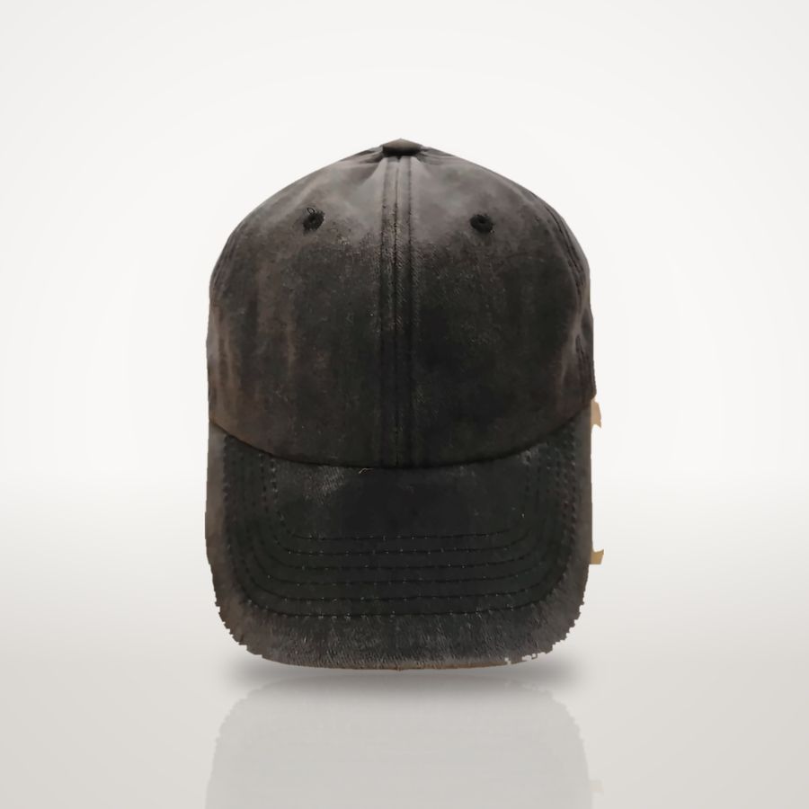 Charcoal washed cap, front view