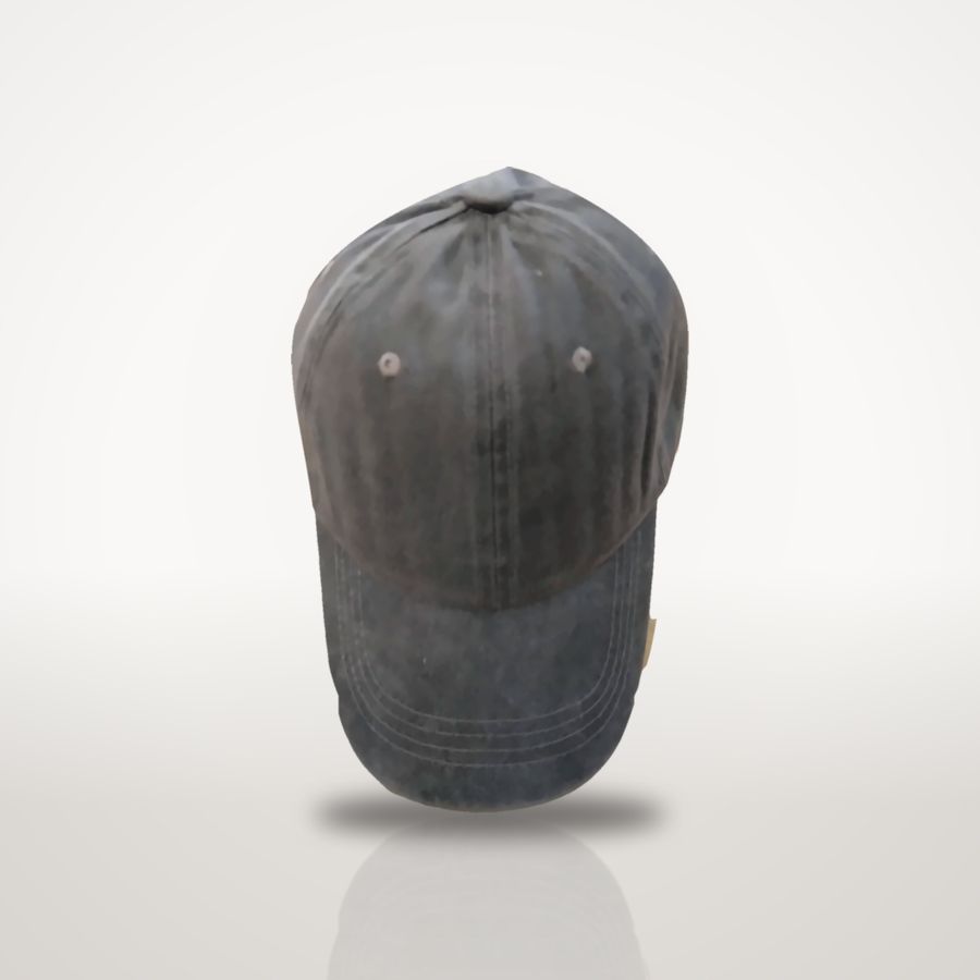 Grey washed cap, front view