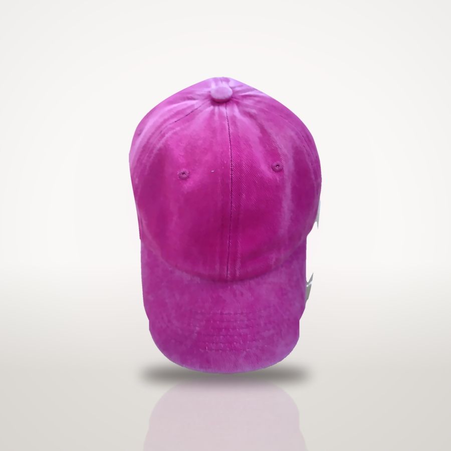 Pink washed cap, front view
